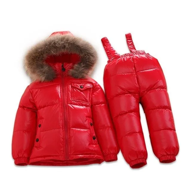 MOF Kids snowsuit toddler 2 piece set coat & overalls pants