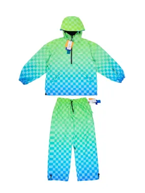 Molocoster 3L Gradient Chess Zipper Fleece Suit - Unisex