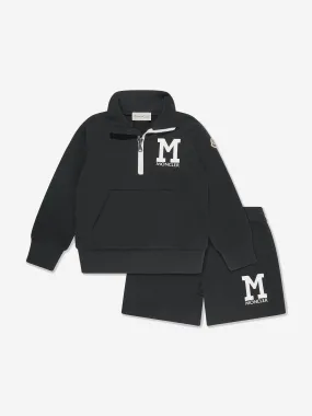 Moncler Enfant Boys Logo Short Tracksuit in Black