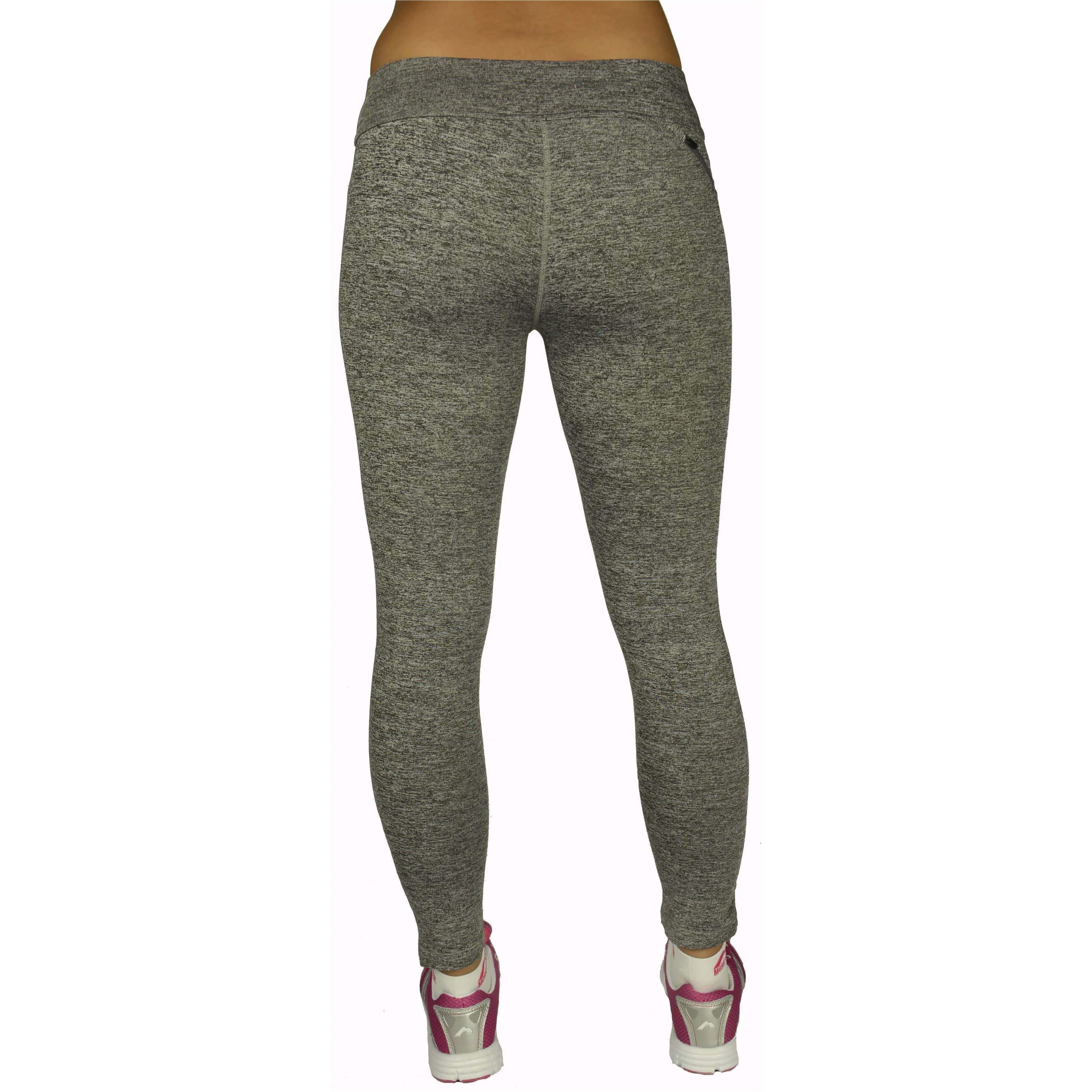 More Mile Heather Womens Running Pants - Grey