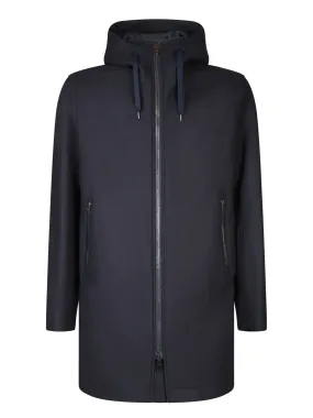 Navy Blue Scuba Parka