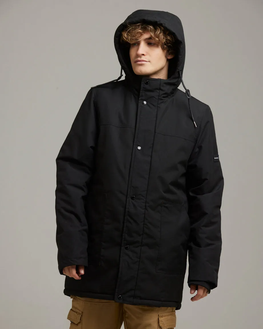 NEVADA MEN'S LONGLINE PARKA | BLACK