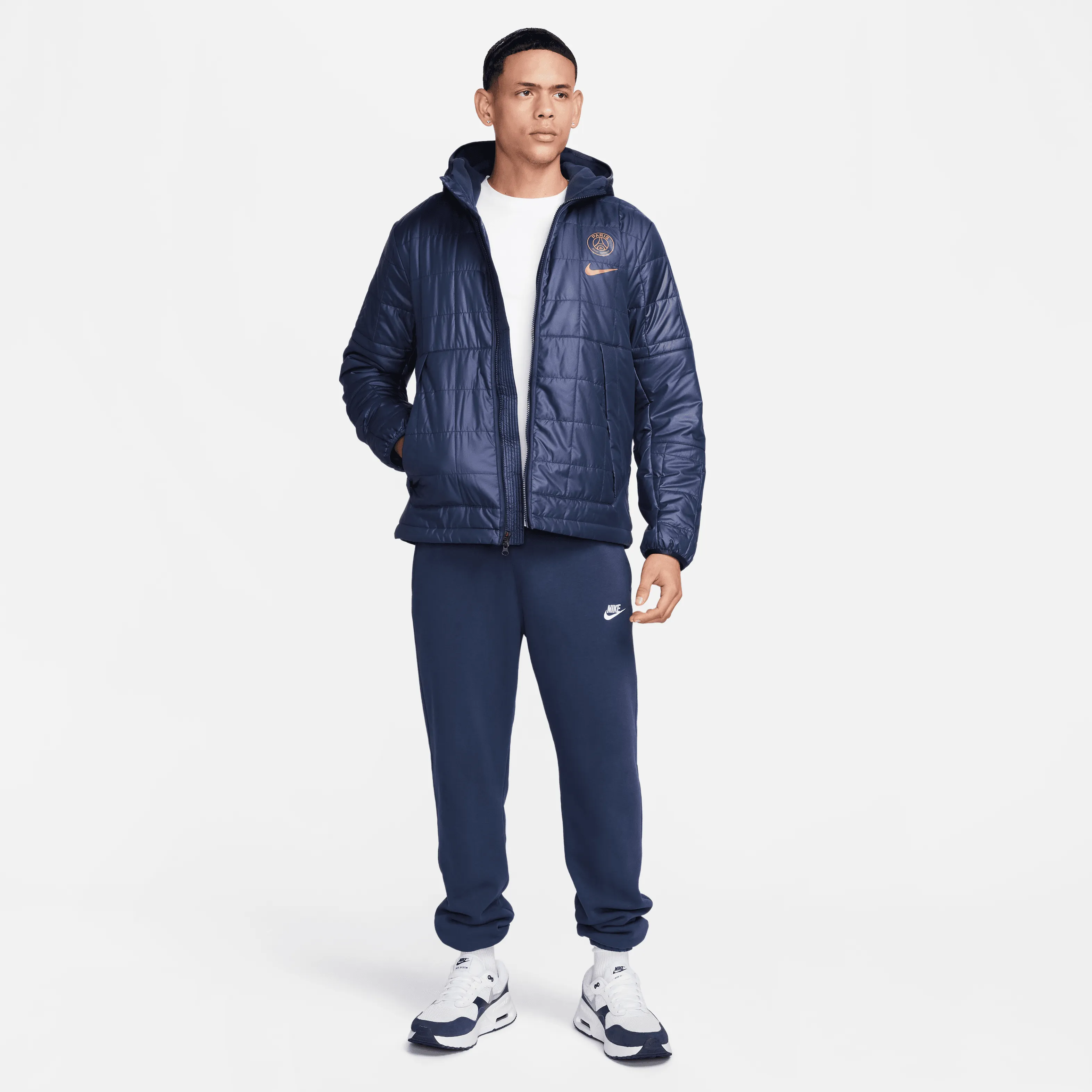 Nike Men's Paris Saint-Germain Fleece-Lined Hooded Jacket