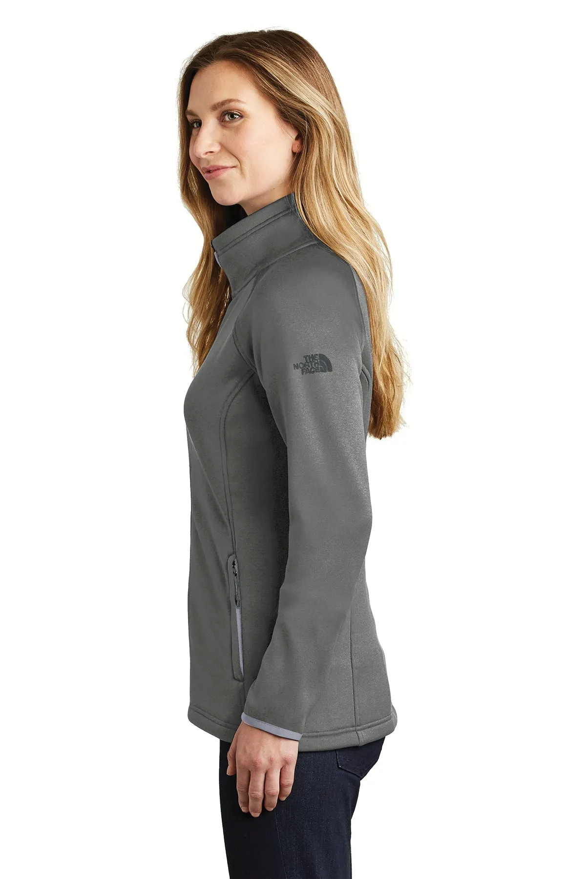 North Face Ladies Canyon Flats Stretch Fleece Jacket TNF Medium Grey Heather