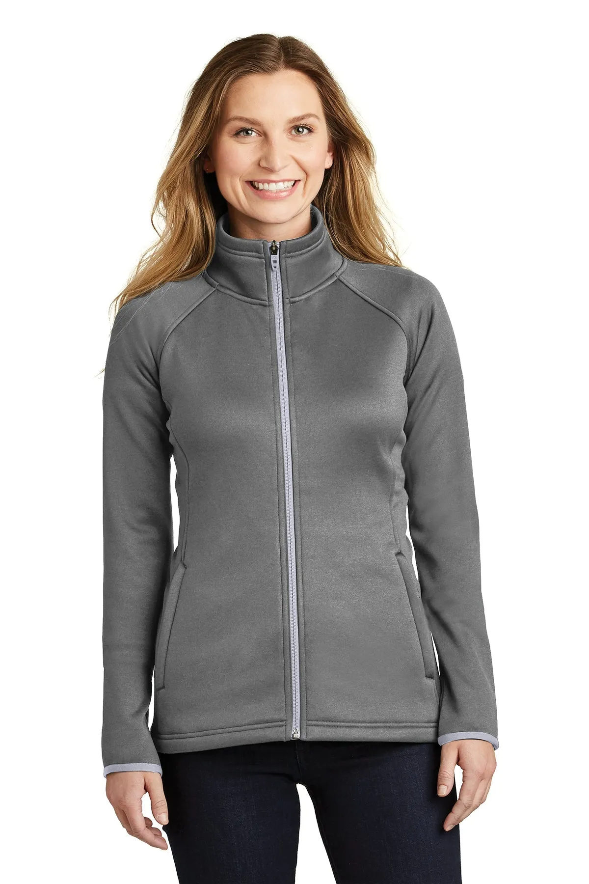 North Face Ladies Canyon Flats Stretch Fleece Jacket TNF Medium Grey Heather