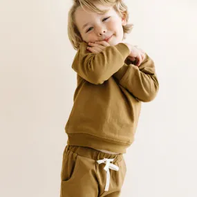 Organic Kids Sweatshirt - Walnut Solid