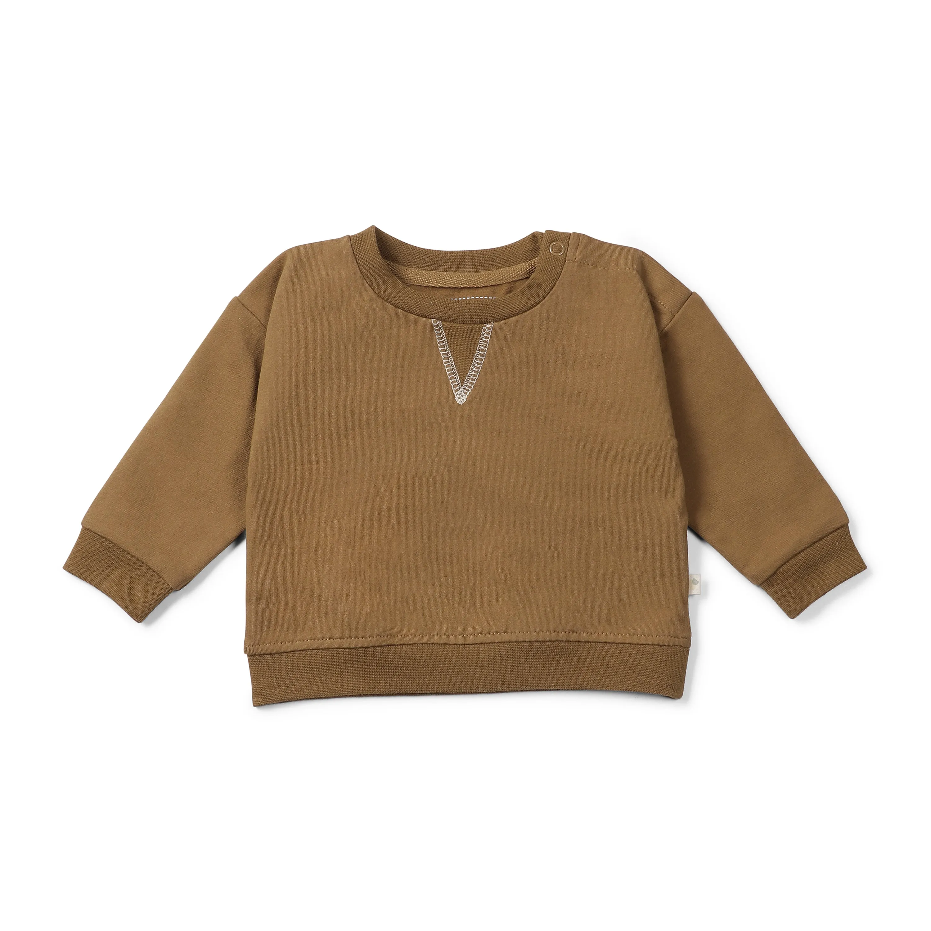 Organic Kids Sweatshirt - Walnut Solid