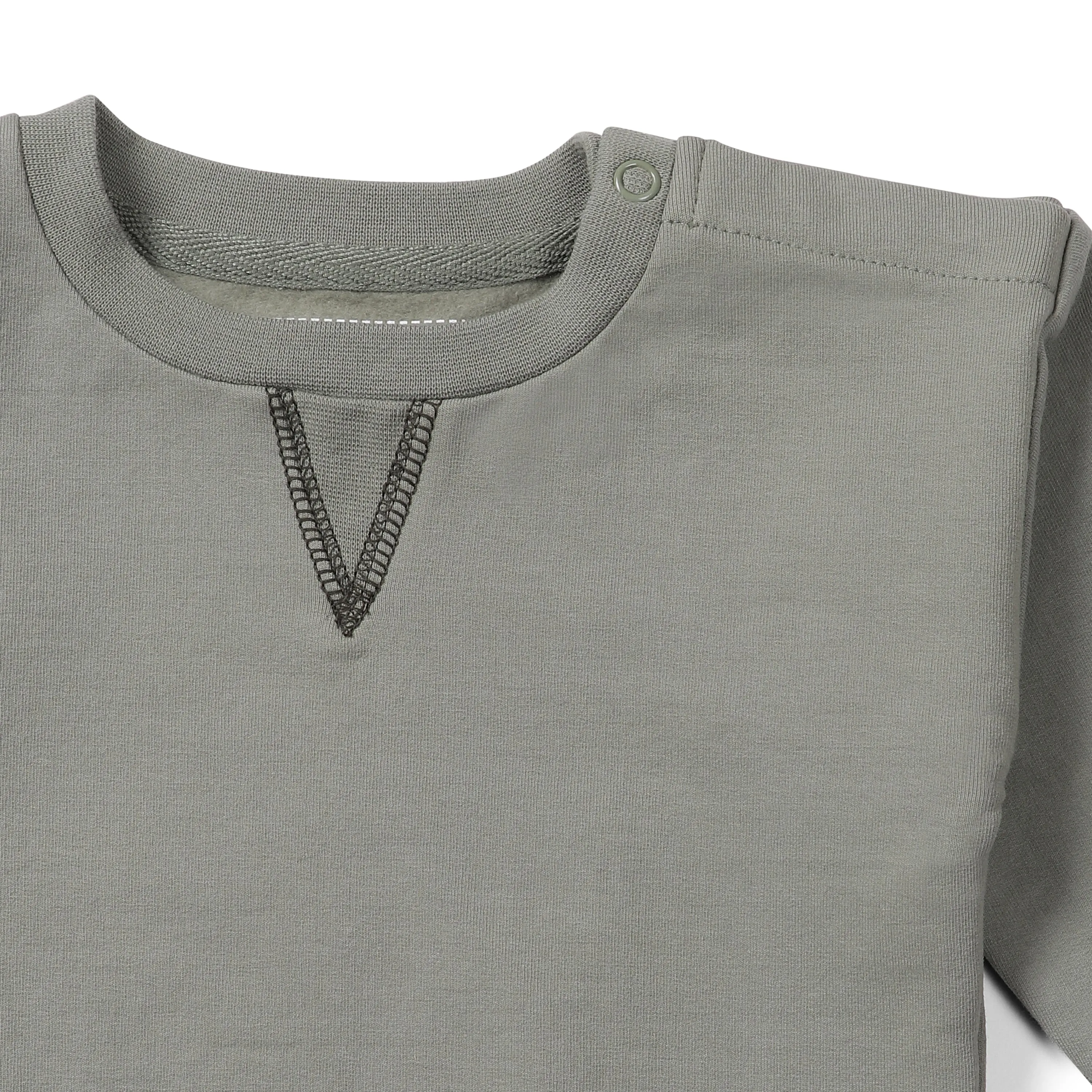 Organic Sweatshirt - Thyme Solid