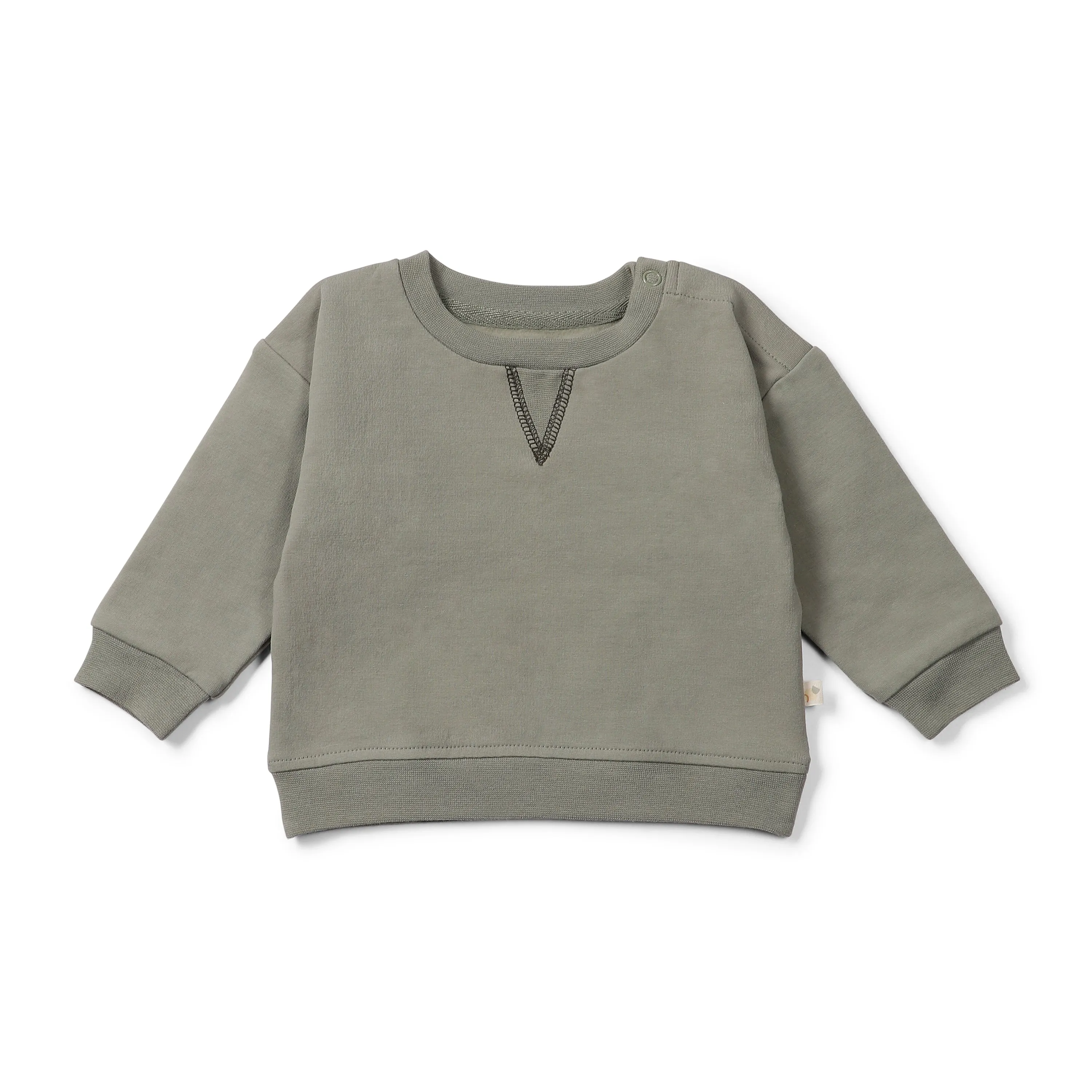 Organic Sweatshirt - Thyme Solid