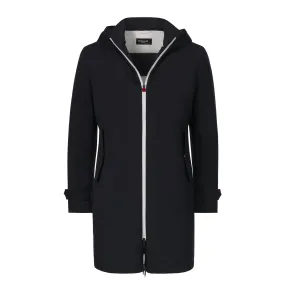 Padded Hooded Parka in Dark Blue