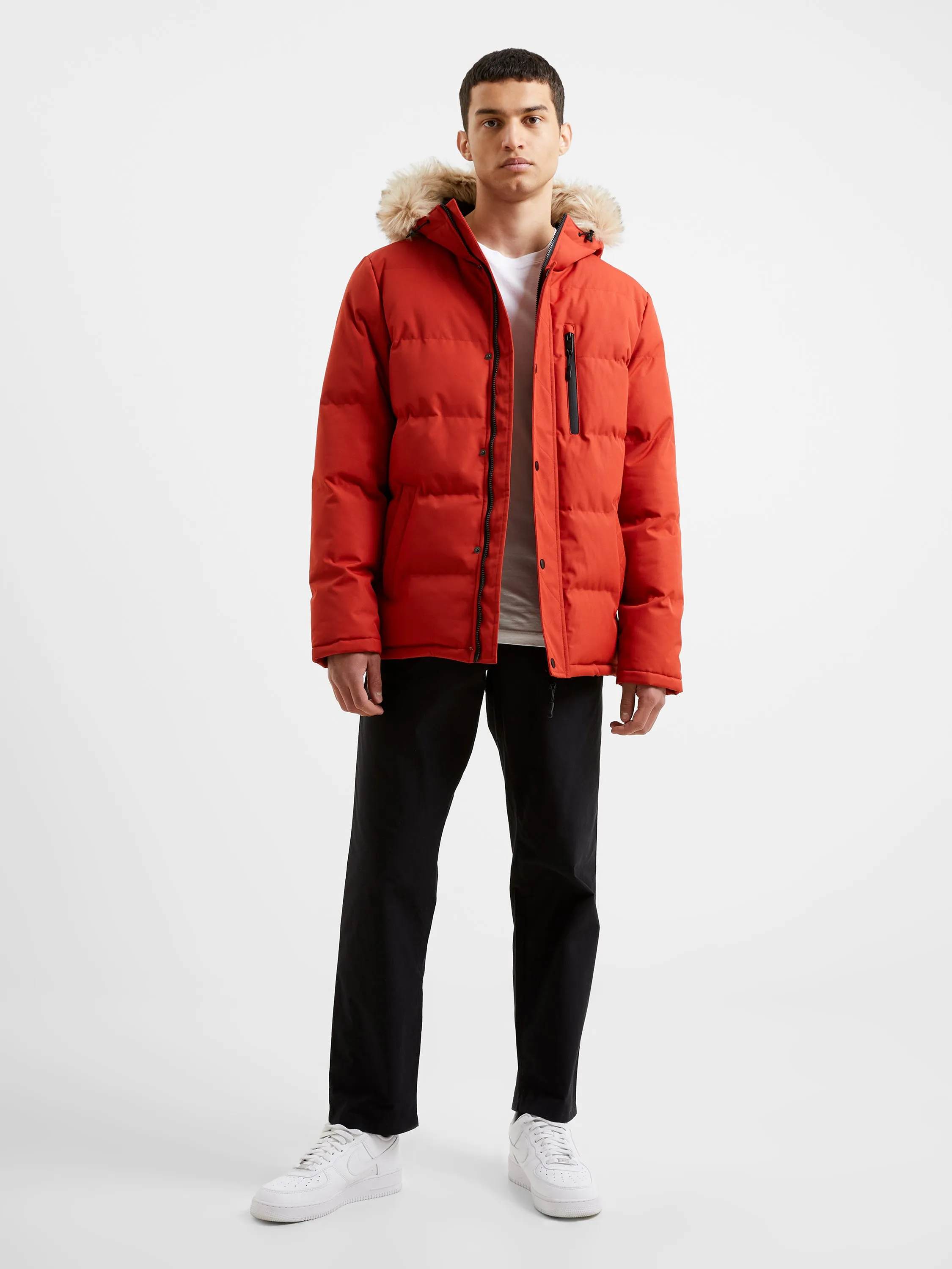 Padded Mid Length Parka Coat