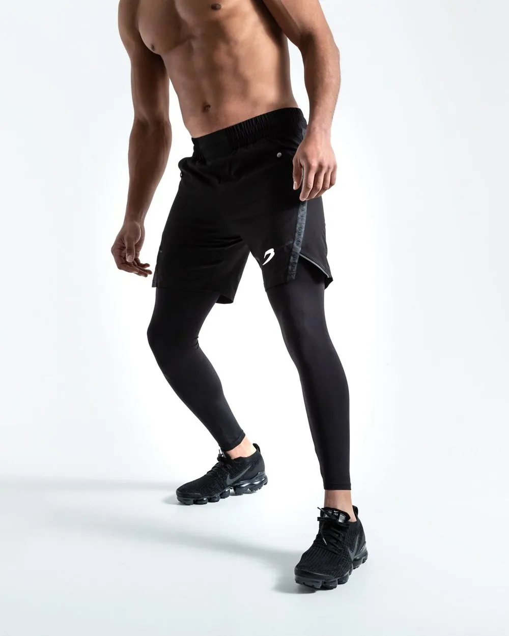 PEP SHORTS (2-IN-1 TRAINING TIGHTS) - BLACK