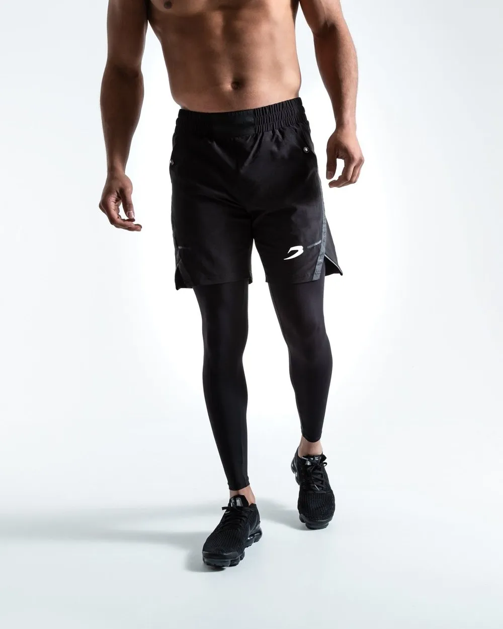 PEP SHORTS (2-IN-1 TRAINING TIGHTS) - BLACK