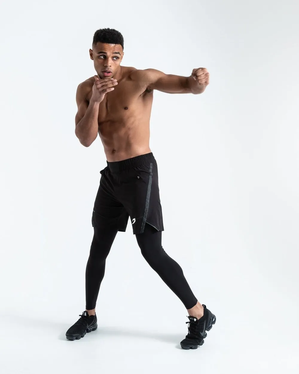 PEP SHORTS (2-IN-1 TRAINING TIGHTS) - BLACK