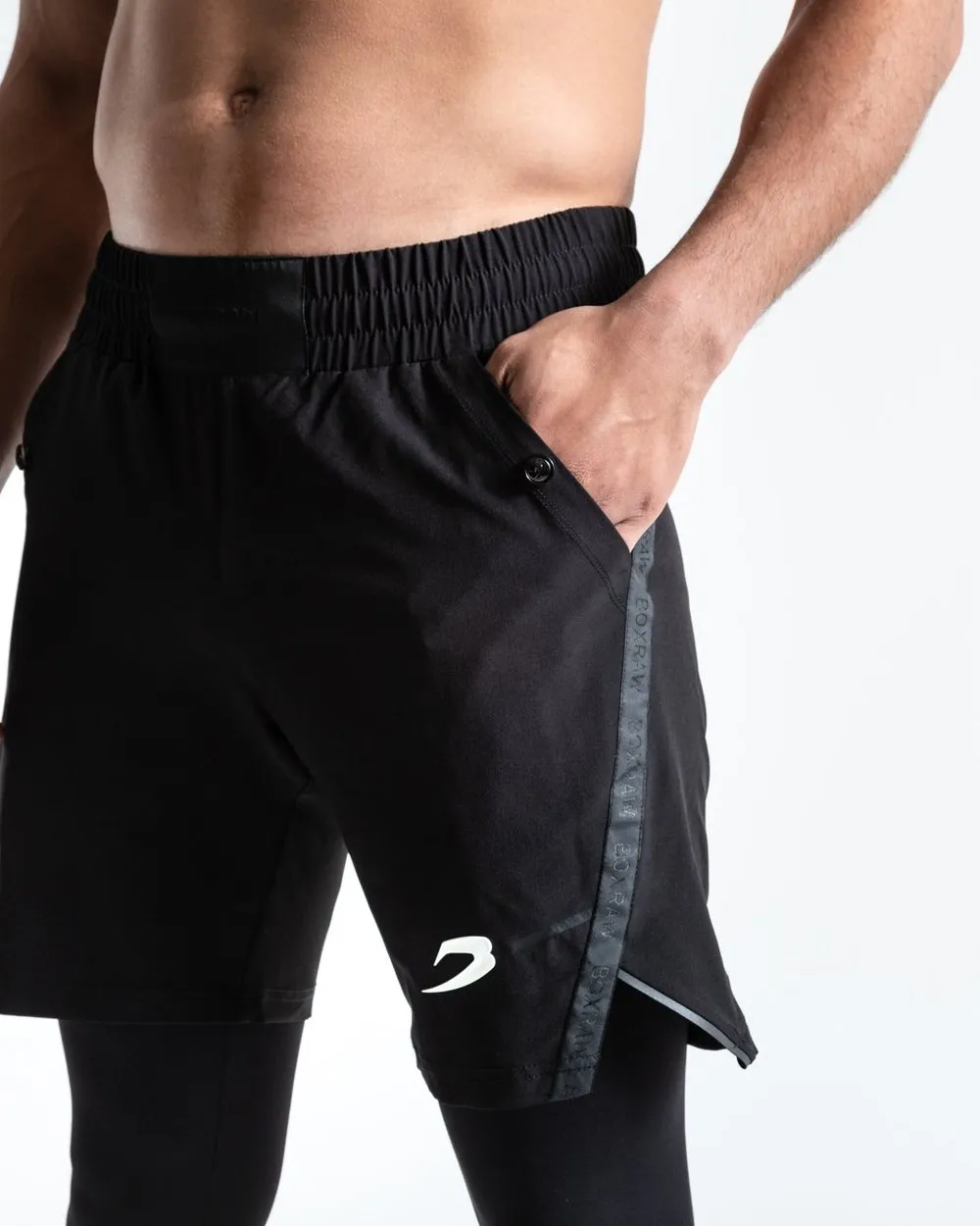 PEP SHORTS (2-IN-1 TRAINING TIGHTS) - BLACK