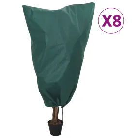 Plant Fleece Covers with Drawstring 8 pcs 70 g/m² 0.8x1.2 m