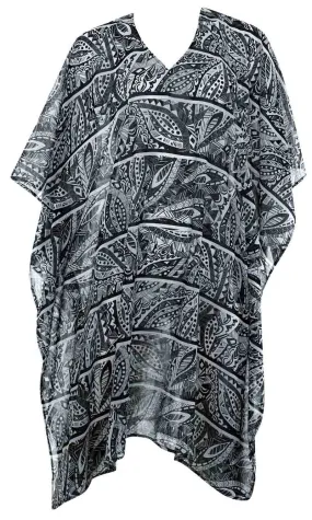 Poncho Noir Foliage, Special Order S - 3XL