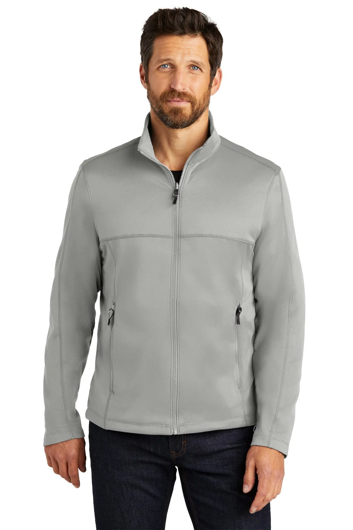 Port Authority Collective Smooth Fleece Customized Jackets, Gusty Grey