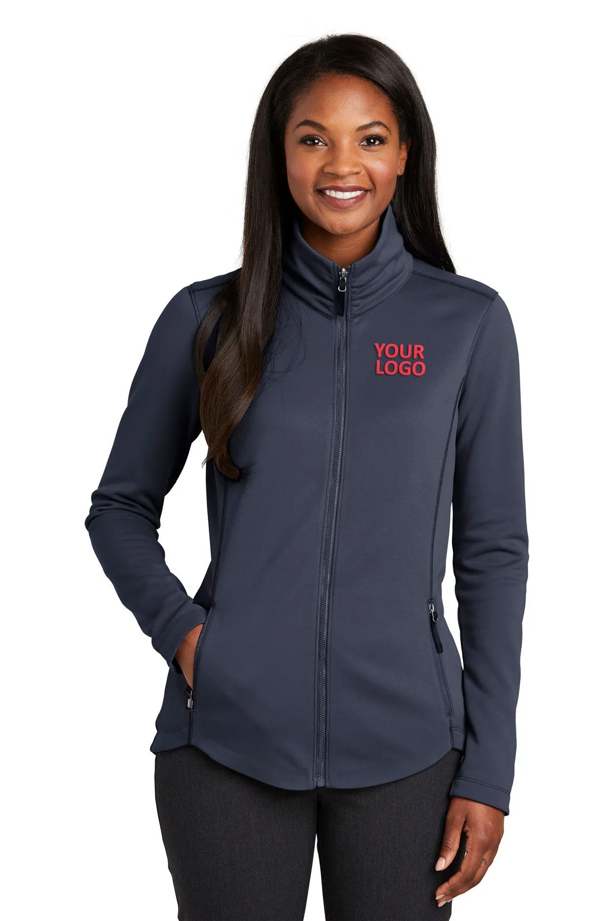 Port Authority Ladies Collective Customized Smooth Fleece Customized Jackets, River Blue