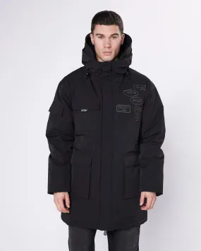 Premium OG Badge Black Parka Coat