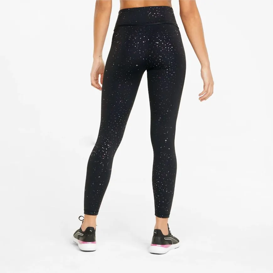 Puma High Waist 7/8 With Print Women Training Tight Black-Stardust