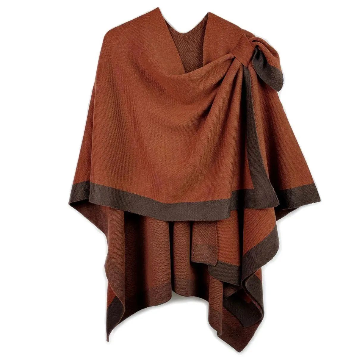 Ruana Shawl Bronze-color Shoulder Wrap for Women; Style-comfort