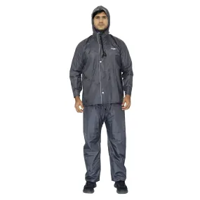 Single: Waterproof Reversible Men's Raincoat - Reflective, Adjustable Hood | XL | Magic Grey