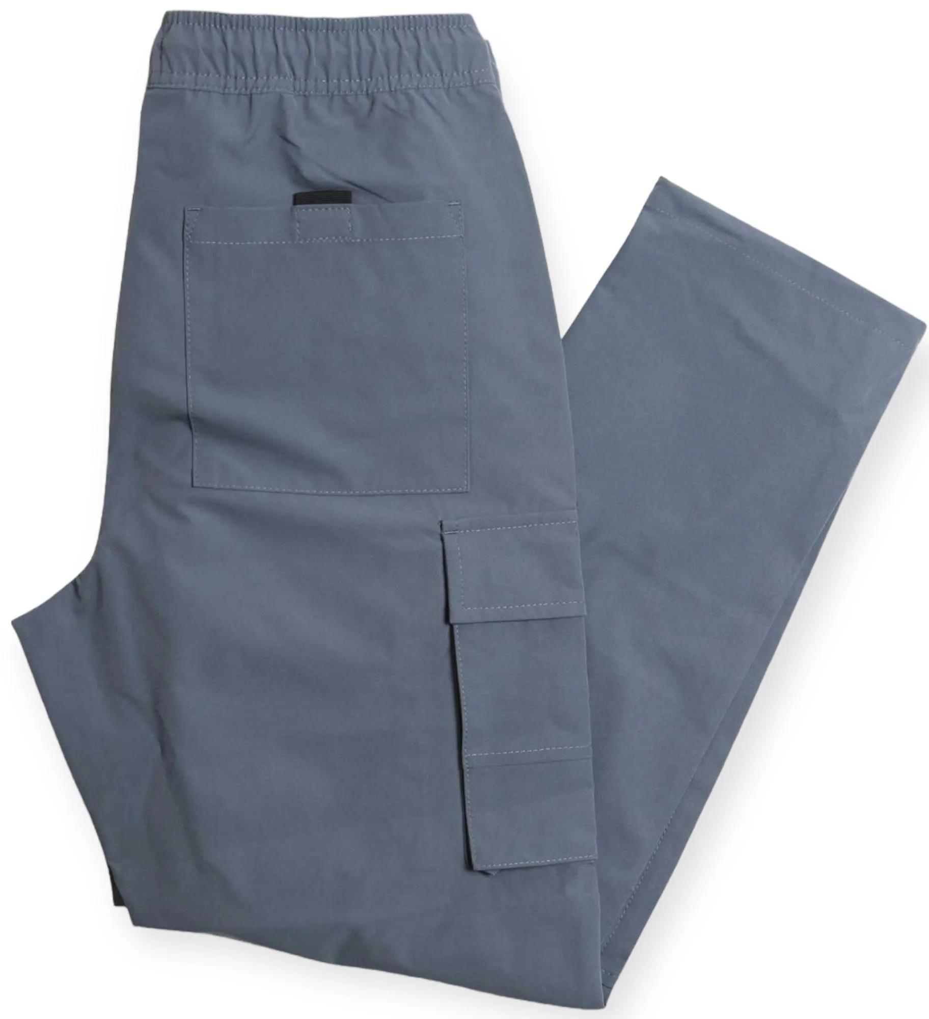 Slate Blue Drawstring Cargo Joggers