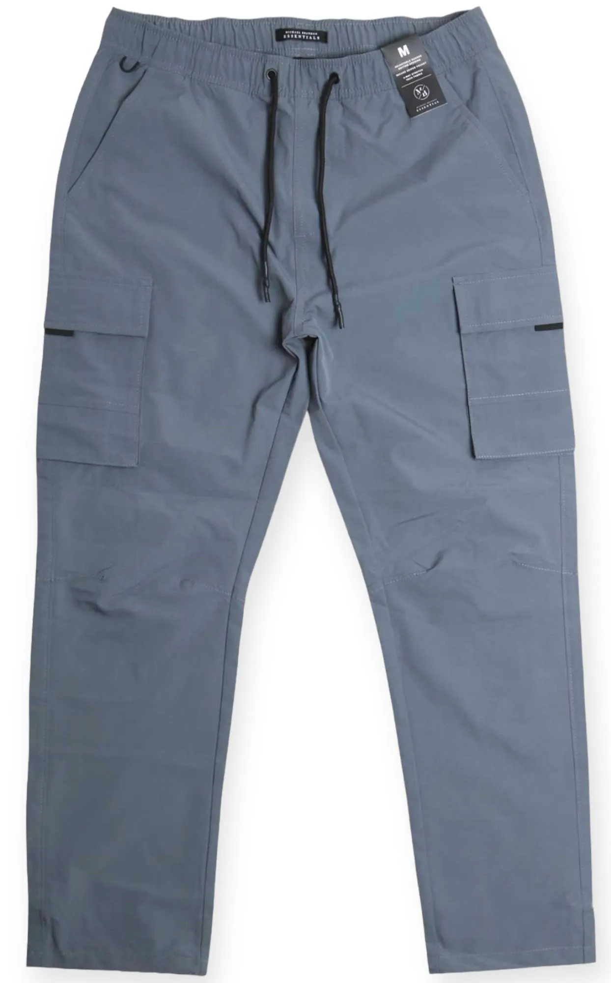 Slate Blue Drawstring Cargo Joggers