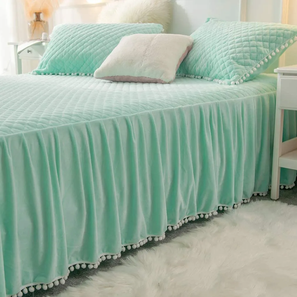 Softy Mint Bed Skirt