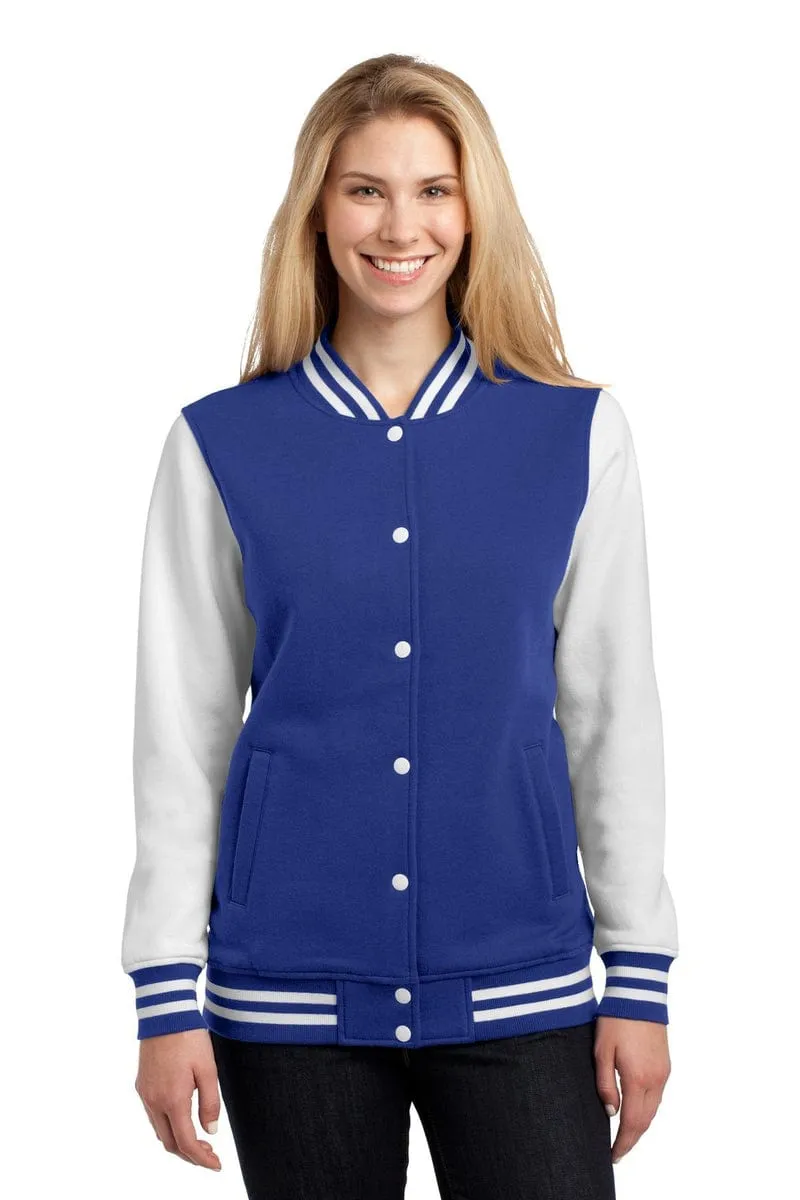 Sport-Tek LST270: Ladies Fleece Letterman Jacket