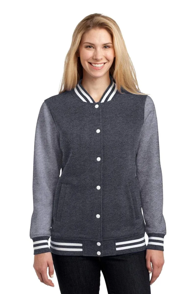 Sport-Tek LST270: Ladies Fleece Letterman Jacket