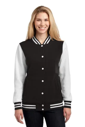 Sport-Tek LST270: Ladies Fleece Letterman Jacket