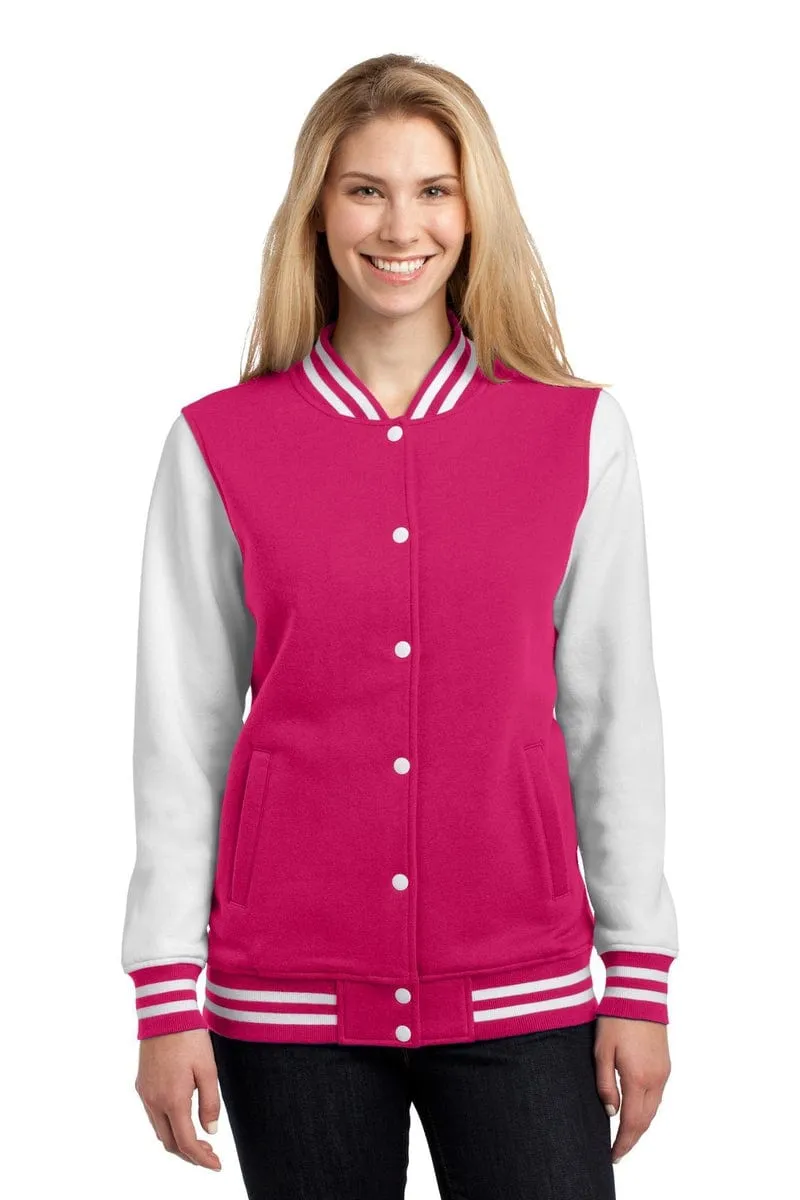 Sport-Tek LST270: Ladies Fleece Letterman Jacket