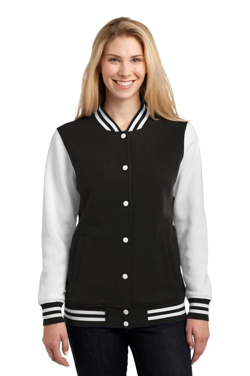 Sport-Tek LST270: Ladies Fleece Letterman Jacket