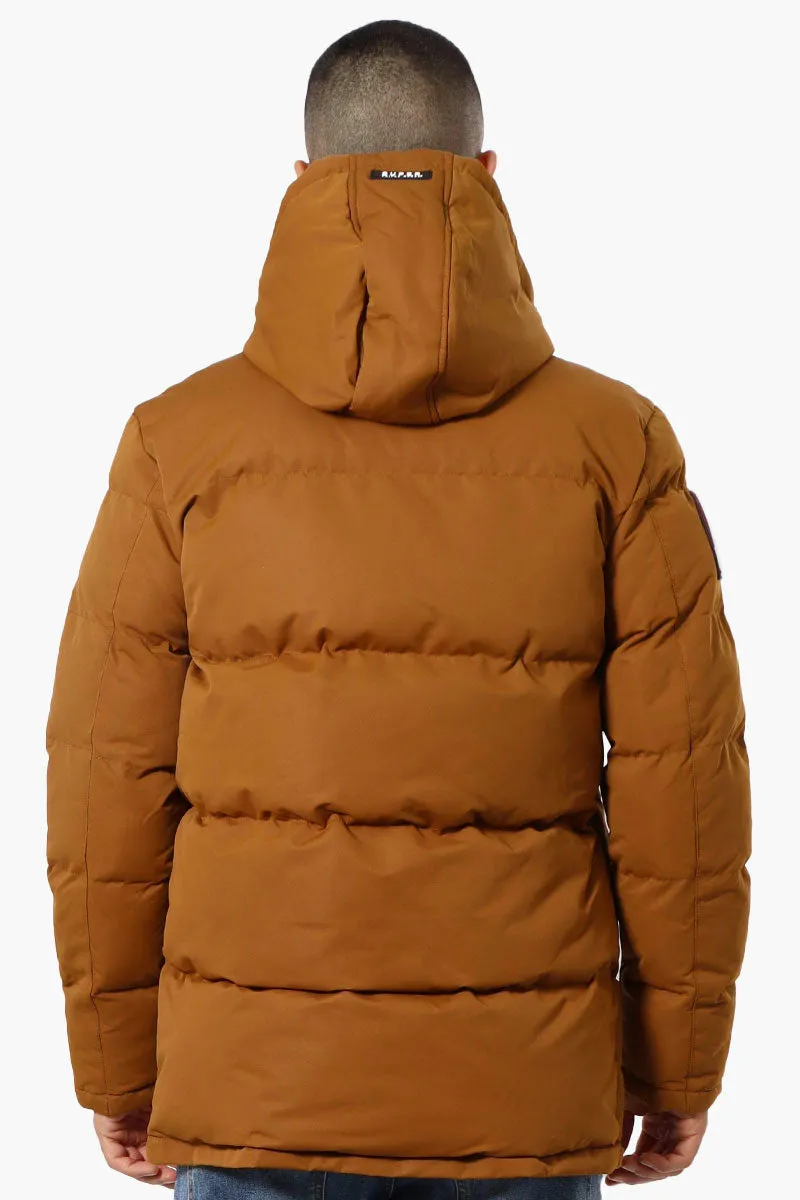 Super Triple Goose 4 Pocket Sherpa Lined Parka Jacket - Rust