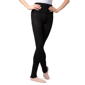 T0105 - Bloch Full Length Roll Waist Womens Warmup Pant