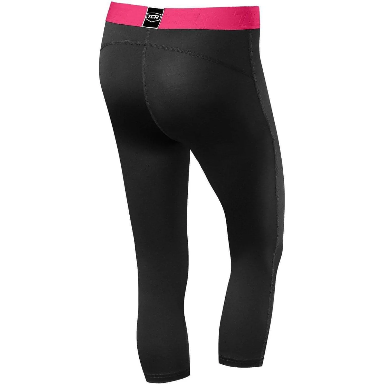 TCA Pro Performance Endurance Womens 3/4 Capri Running Tights - Black