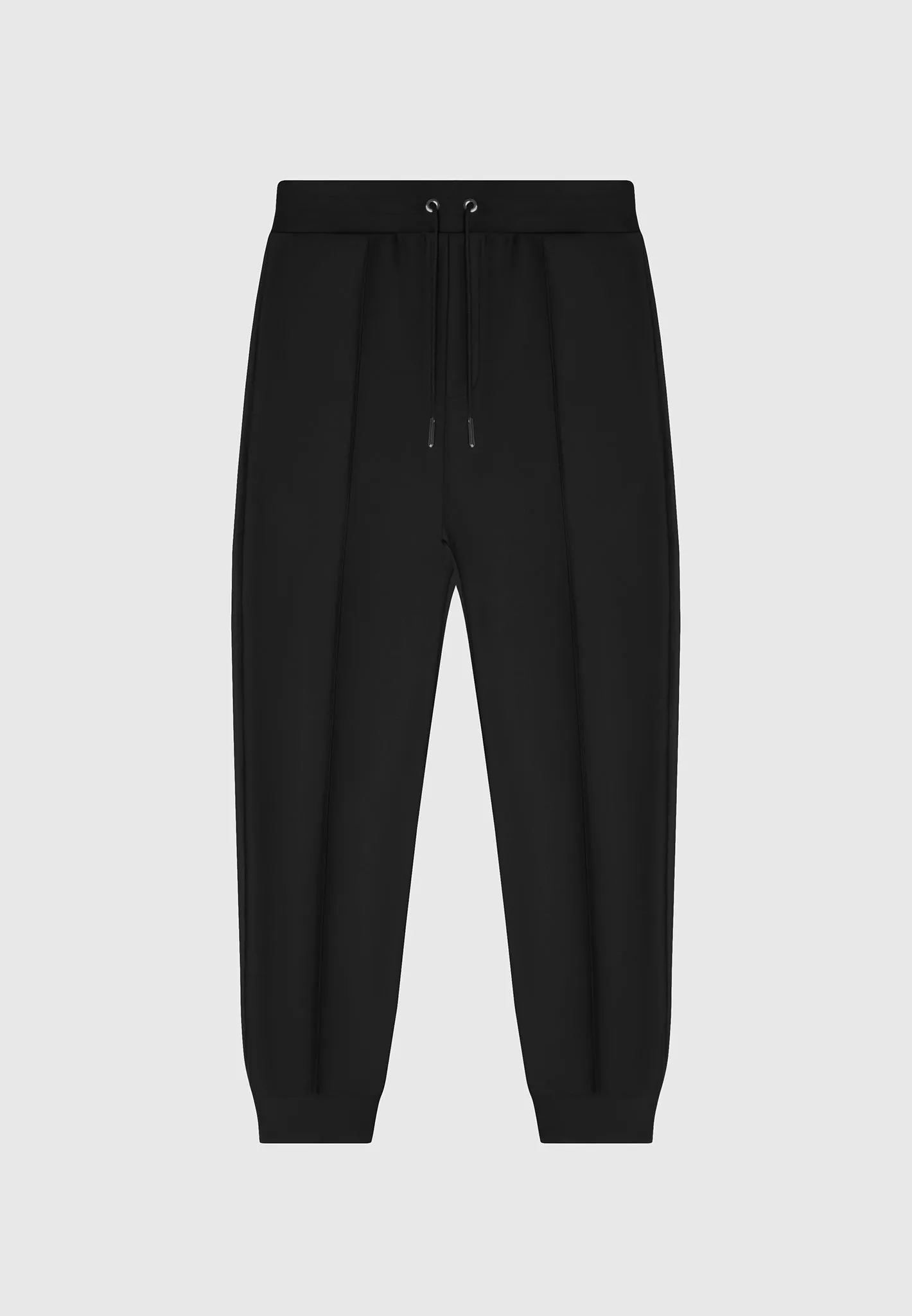 Éternel Neoprene Tapered Fit Pintuck Joggers - Black