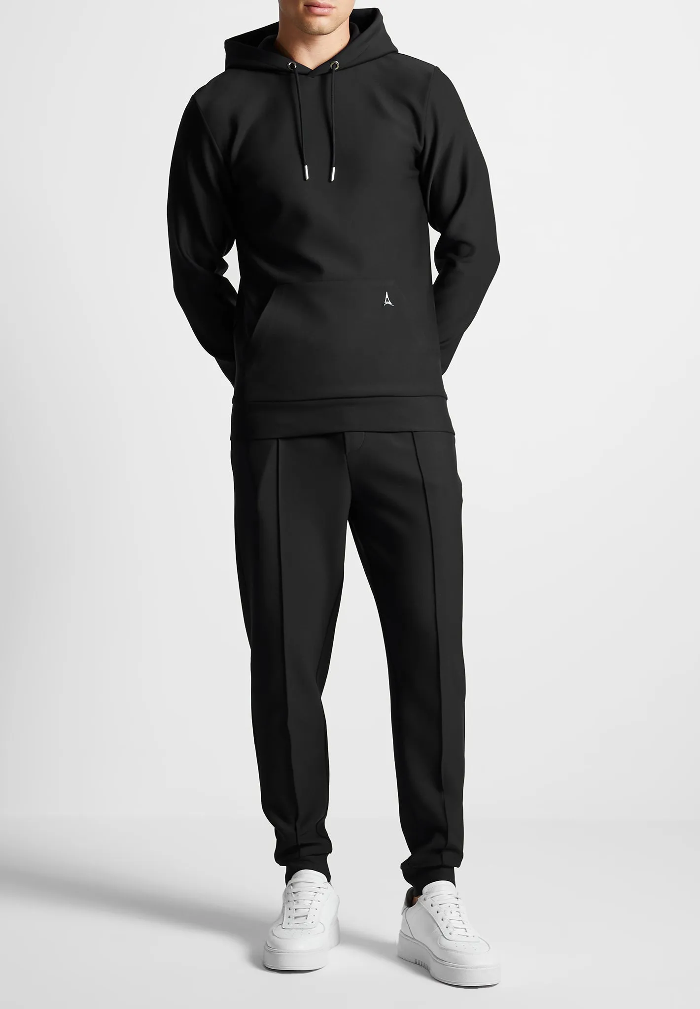 Éternel Neoprene Tapered Fit Pintuck Joggers - Black