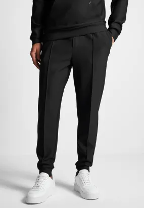 Éternel Neoprene Tapered Fit Pintuck Joggers - Black