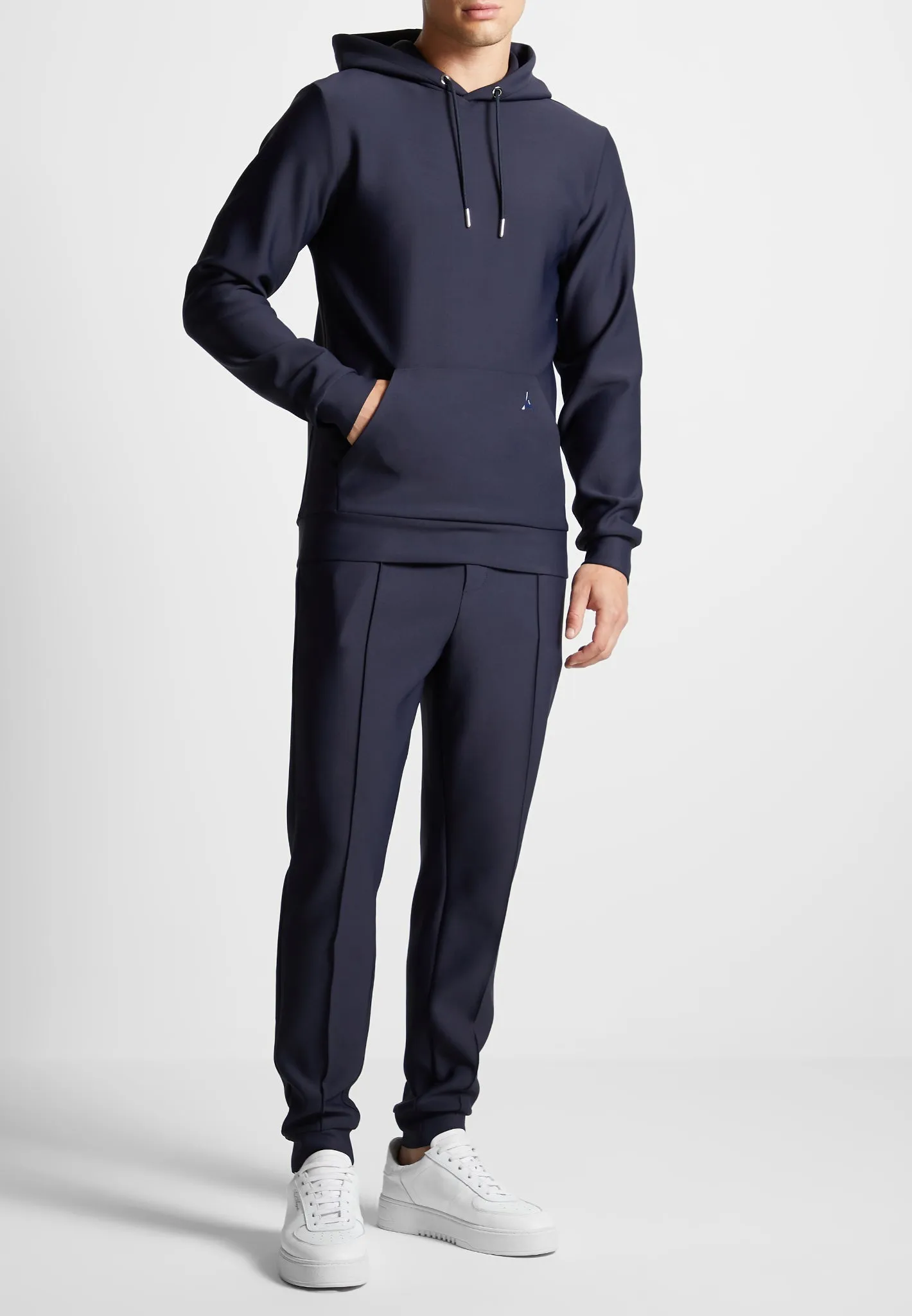 Éternel Neoprene Tapered Fit Pintuck Joggers - Navy