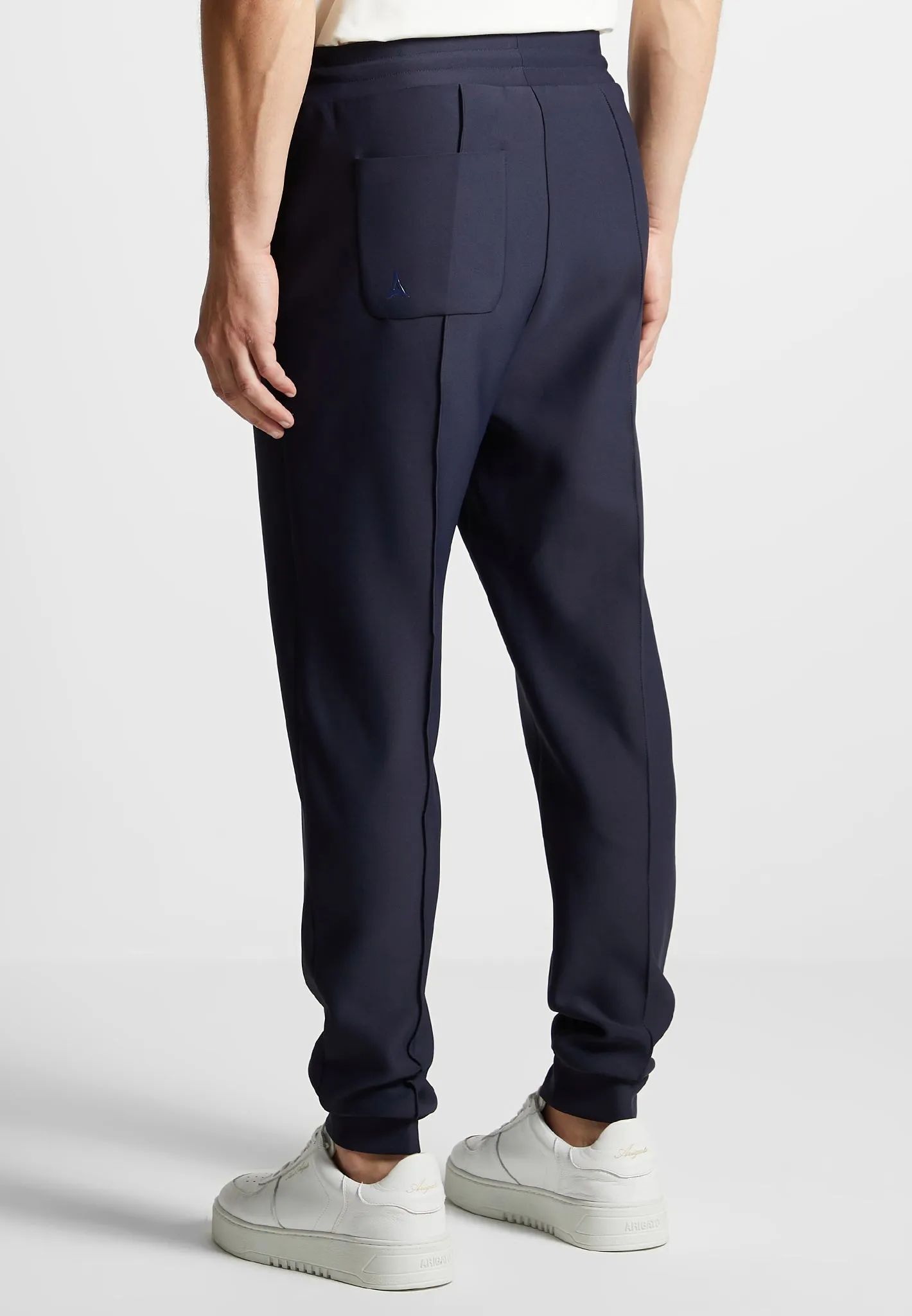 Éternel Neoprene Tapered Fit Pintuck Joggers - Navy