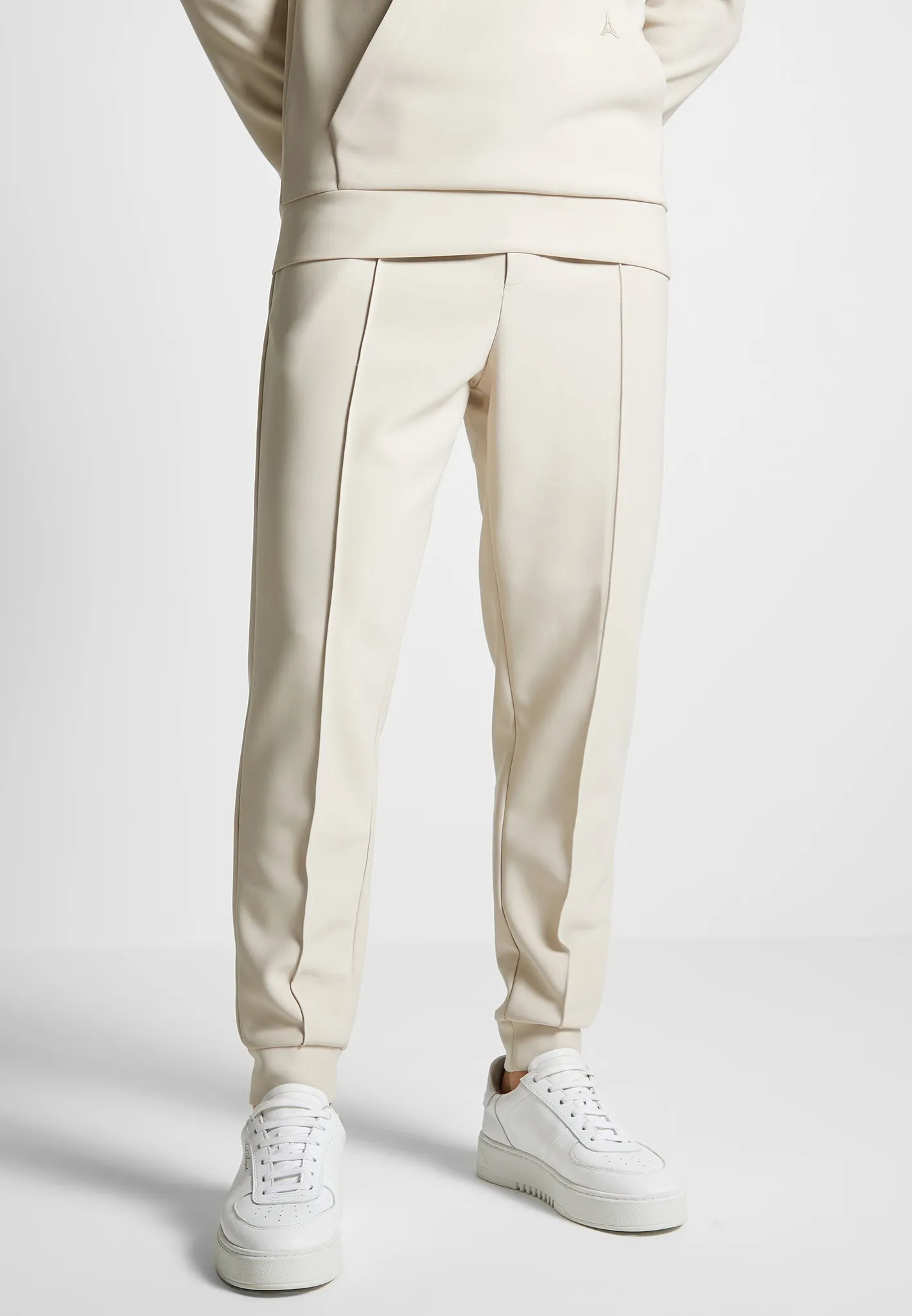 Éternel Neoprene Tapered Fit Pintuck Joggers  - Stone