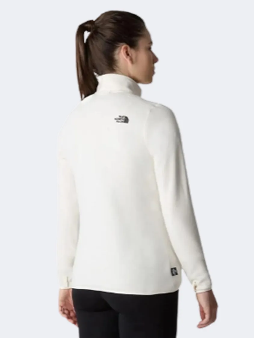 The North Face 100 Glacier Women Skiing Fleece Gardenia White