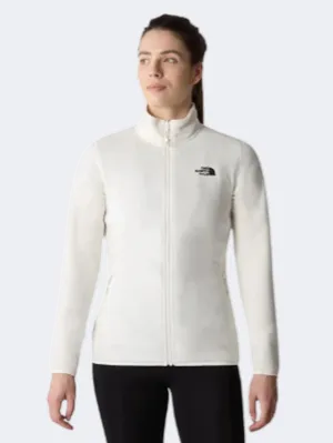 The North Face 100 Glacier Women Skiing Fleece Gardenia White