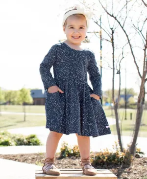 Twirly Dress in Navy