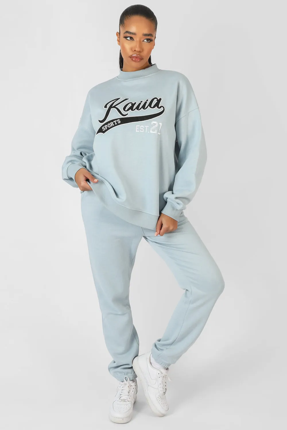 Varsity 90'S Joggers Ice Blue