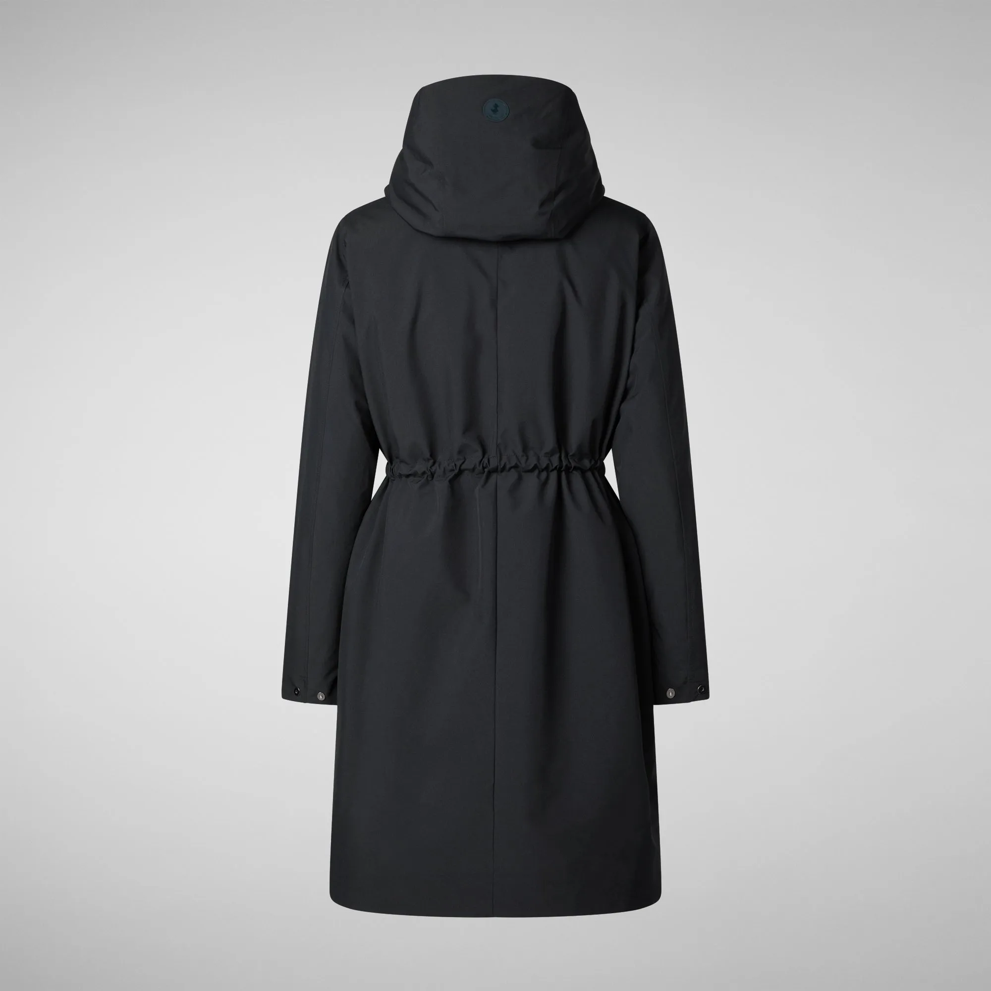 Woman's hooded parka Noelle in blue black