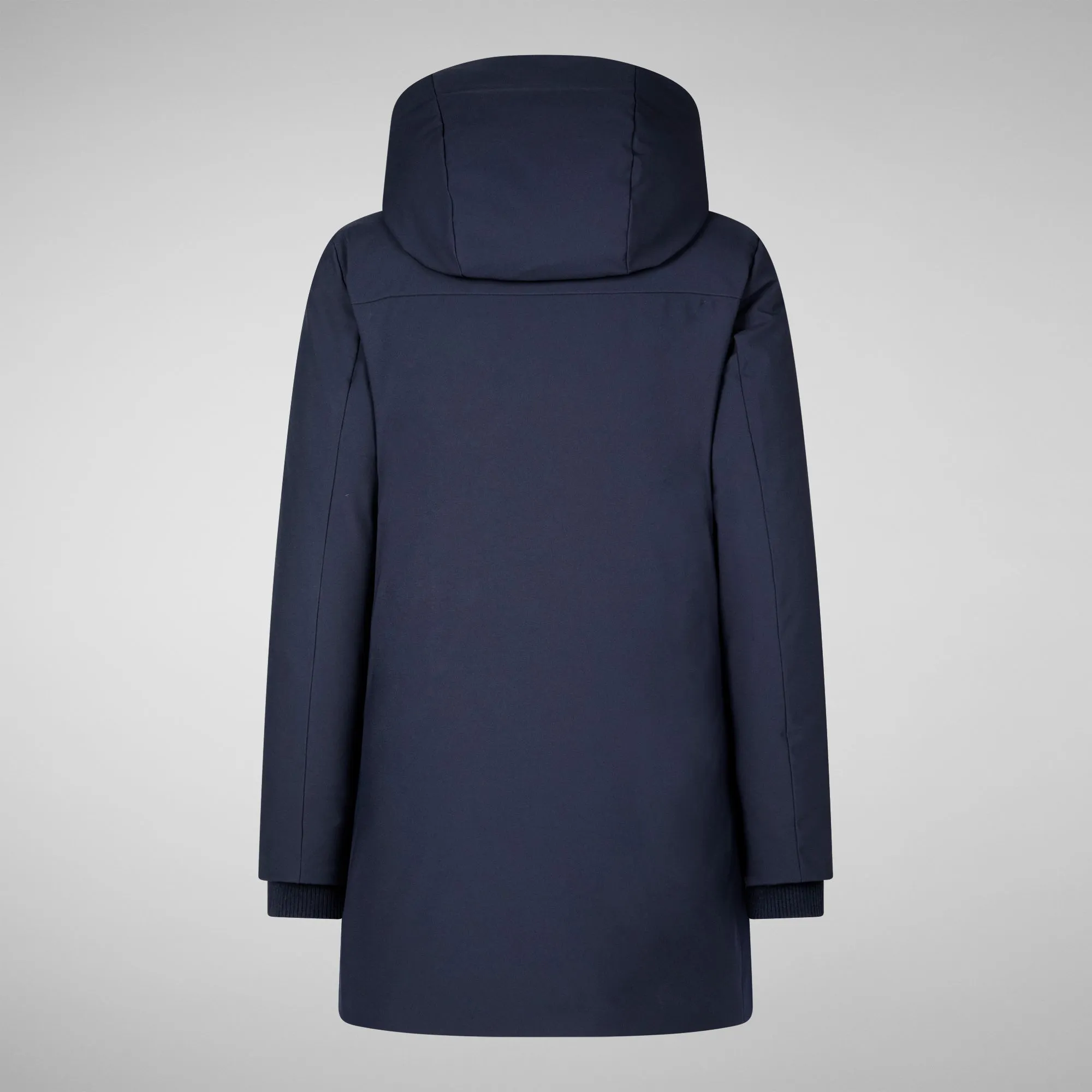 Woman's hooded parka Soleil in navy blue